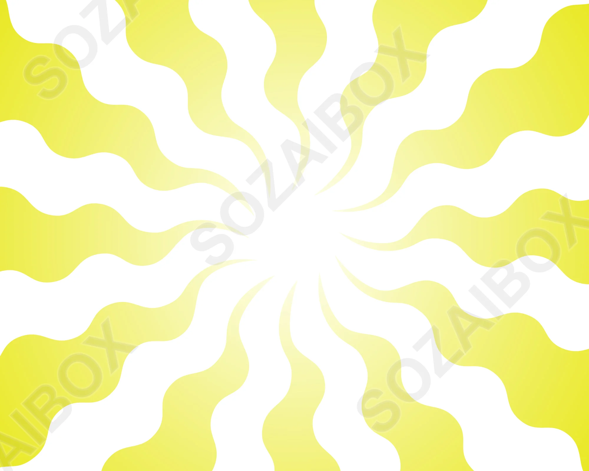 ウェーブ集中線背景イラスト(黄・グラデ)