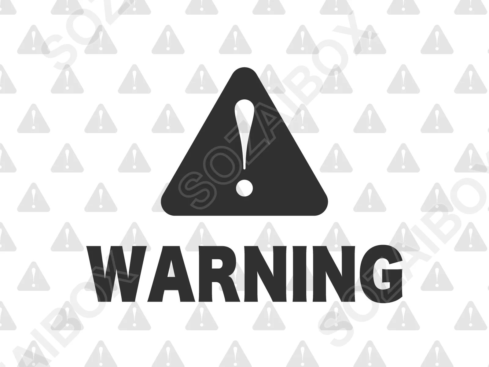 警告アイコンWARNINGマーク|注意喚起シンプルデザイン素材 黒