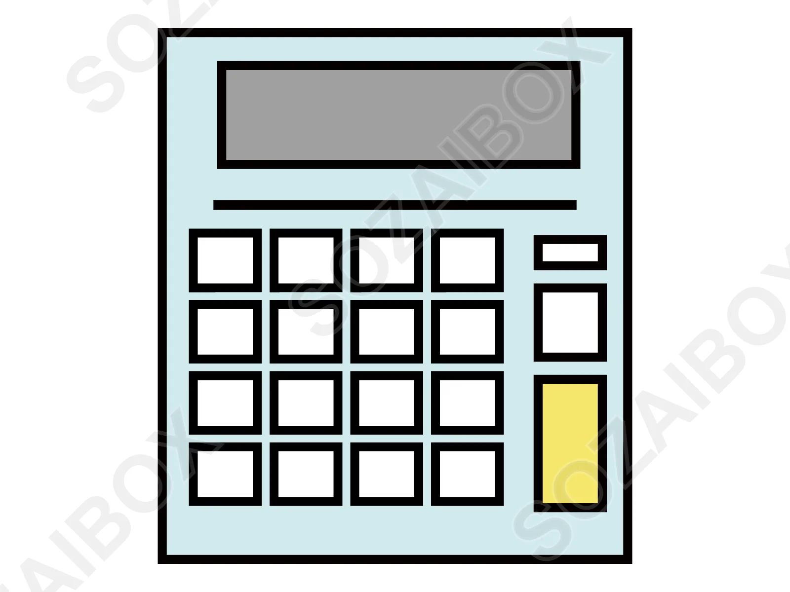 シンプルで使いやすい電卓のイラスト素材