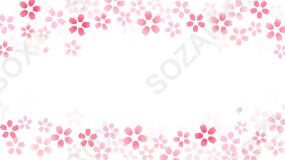 春を彩る桜の綺麗なフレーム背景　1
