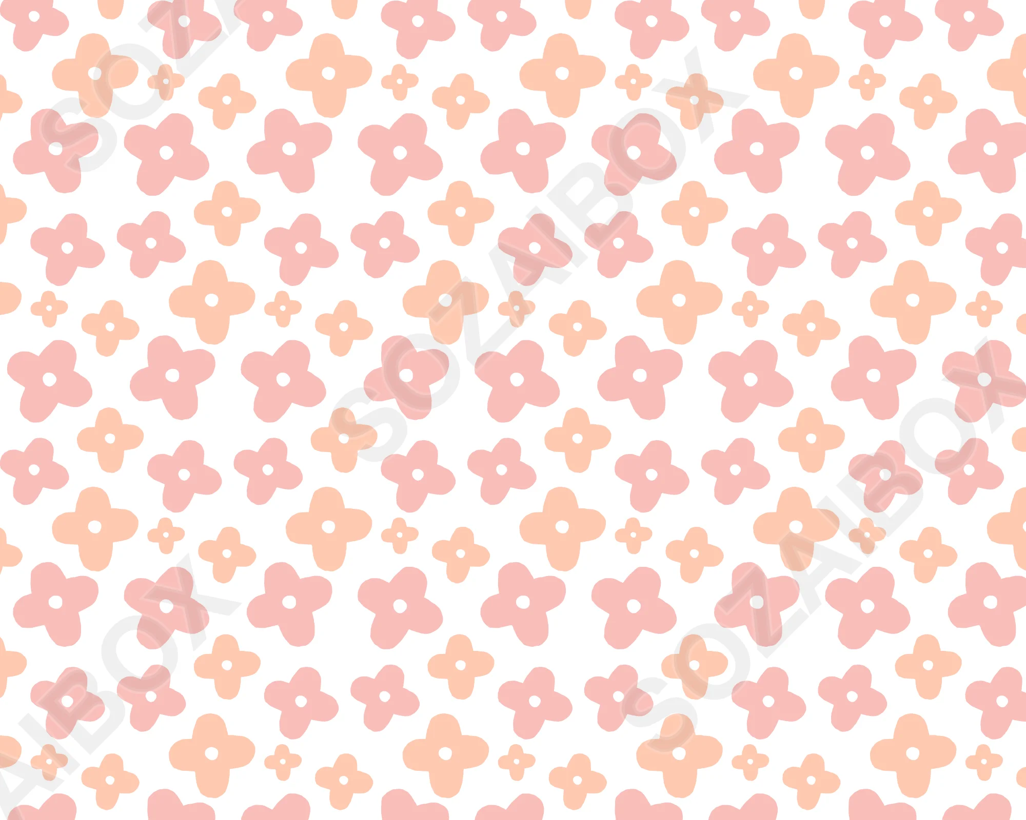 ピンク色の小花柄のかわいい背景素材