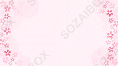 春を彩る桜の綺麗なフレーム背景　4