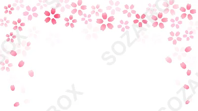 春を彩る桜の綺麗なフレーム背景　9