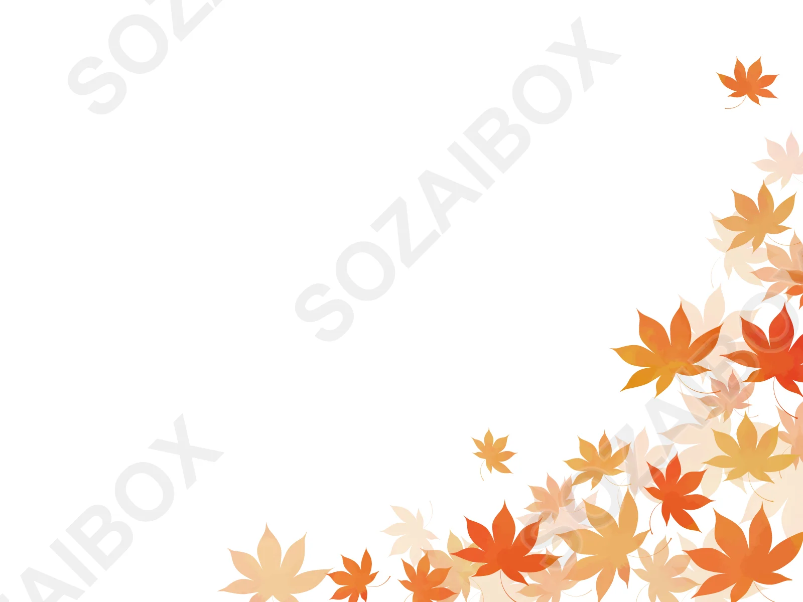 秋の素材 綺麗な紅葉のフレーム素材 1