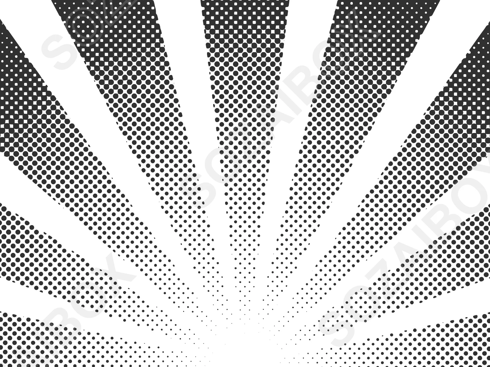 黒色のハーフトーンの放射線背景 2
