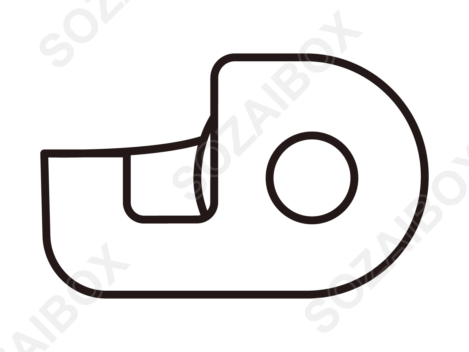 シンプルで使いやすいセロテープのイラスト素材 線画