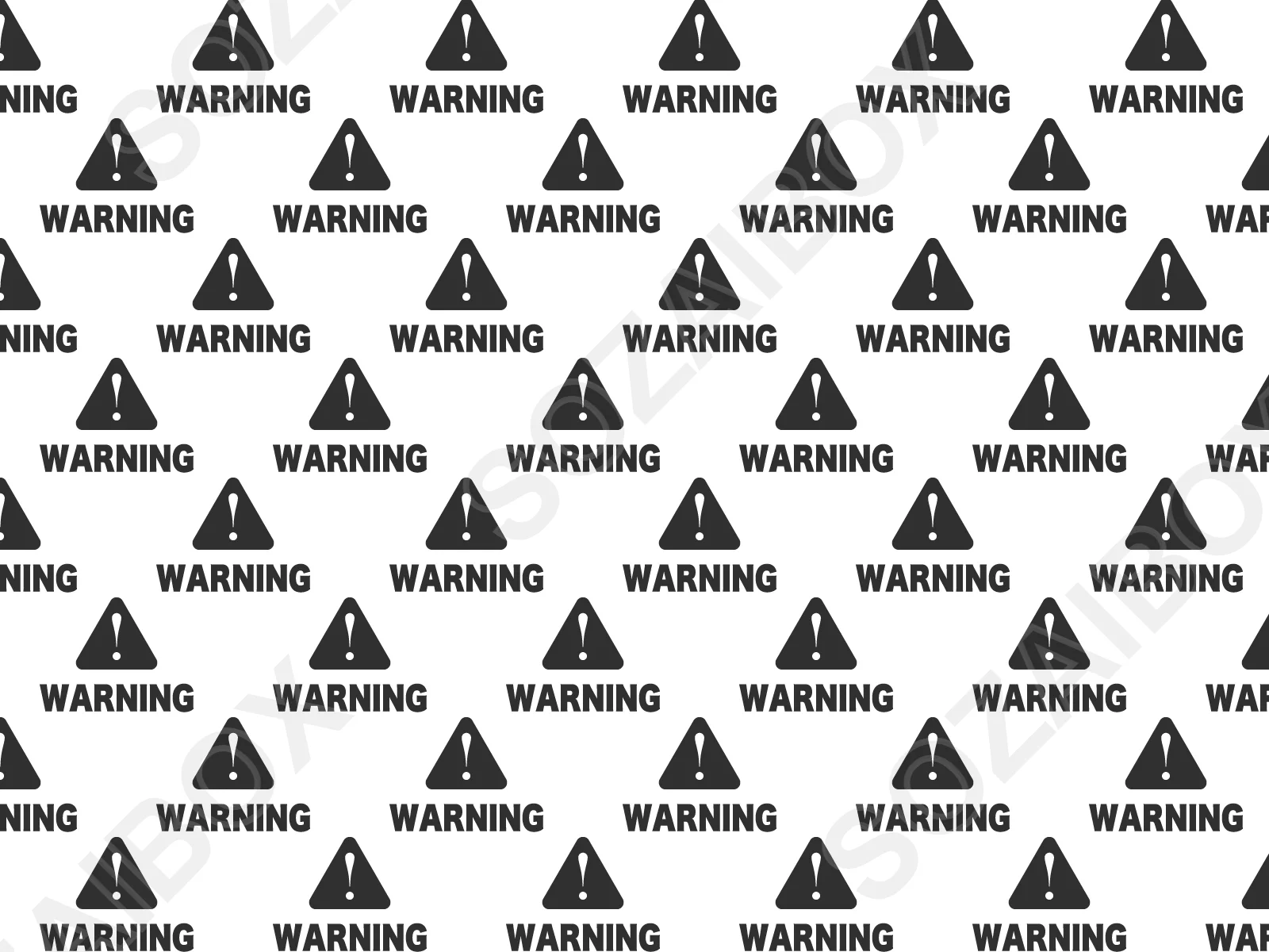 WARNINGパターン背景|警告マーク総柄デザイン 黒