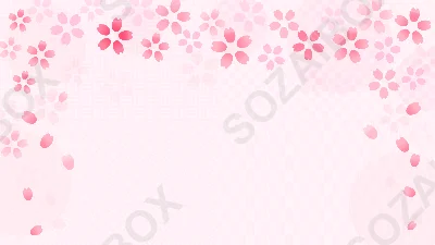 春を彩る桜の綺麗なフレーム背景　8