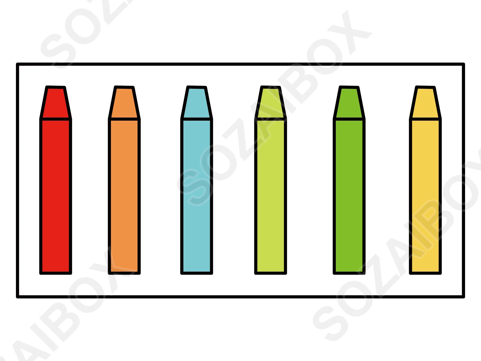 シンプルで使いやすいクレヨンのイラスト素材