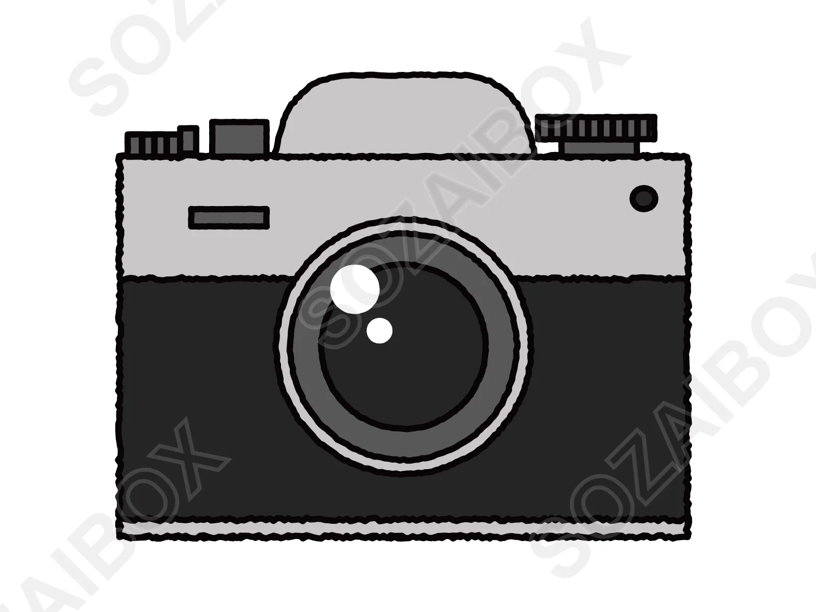 レトロなフィルムカメラのイラスト素材