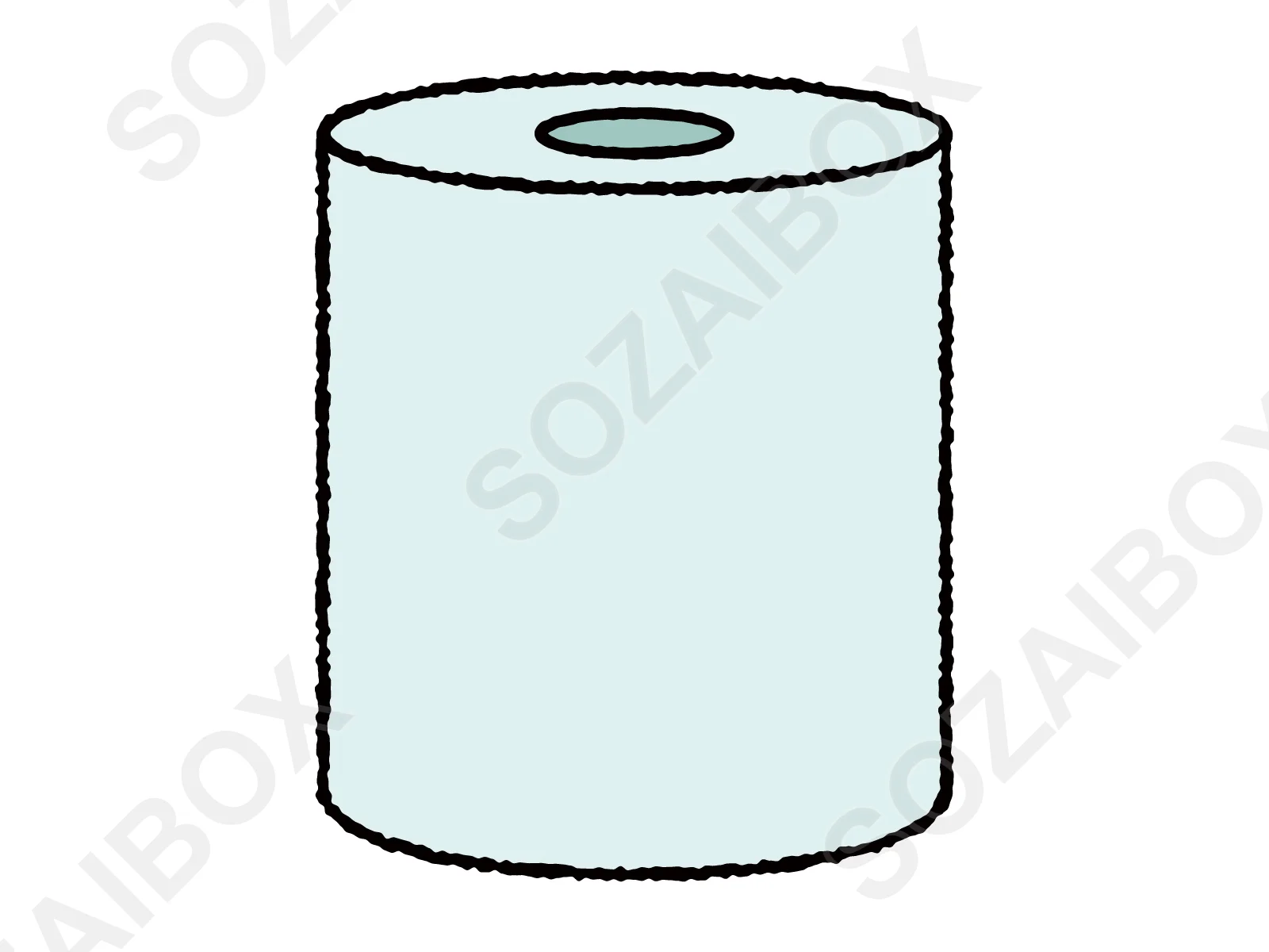 トイレットペーパーのイラスト素材 シンプル・日用品 2