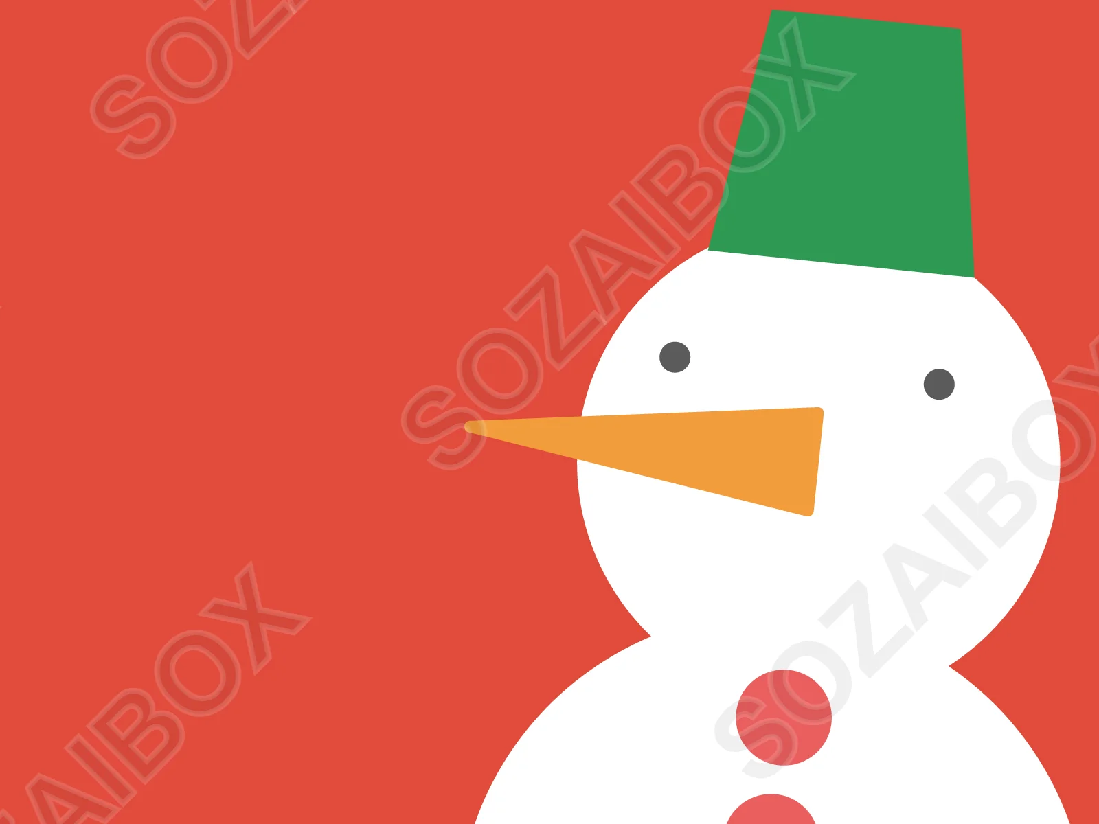 雪だるまのクリスマス・冬の背景素材
