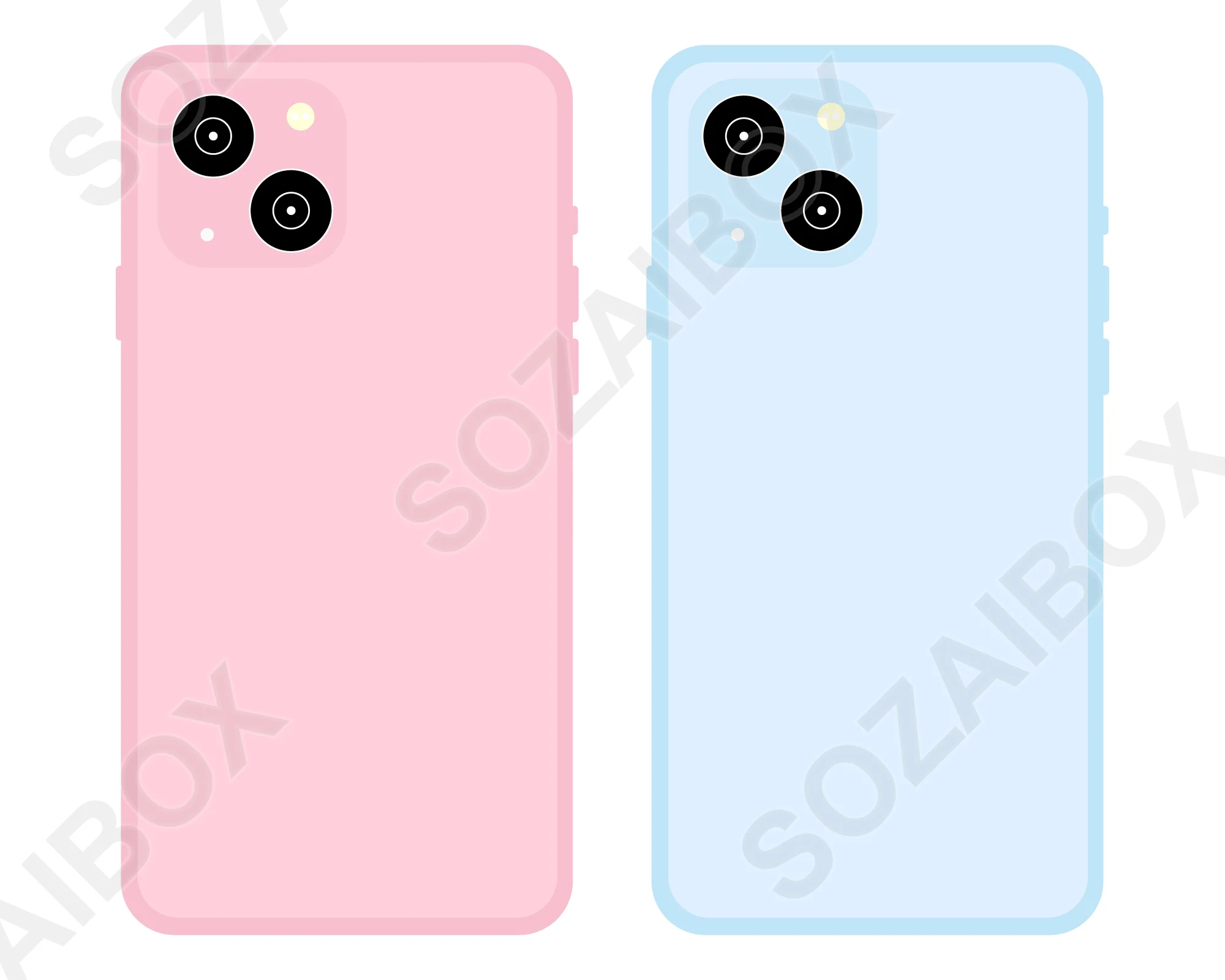 スマートフォン背面パステルカラーイラスト素材