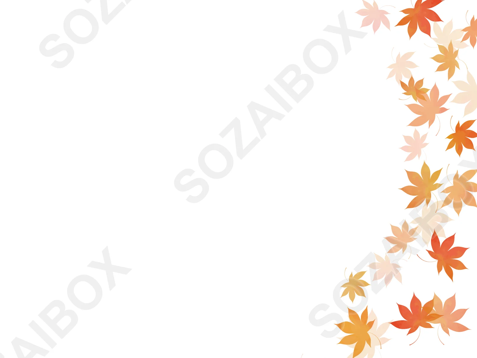秋の素材 綺麗な紅葉のフレーム素材 2