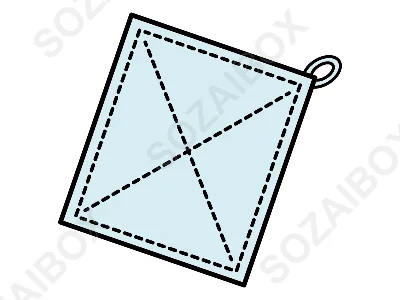 シンプルで使いやすい雑巾のイラスト素材