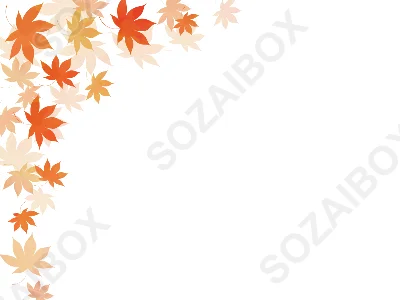 秋の素材　綺麗な紅葉のフレーム素材　10