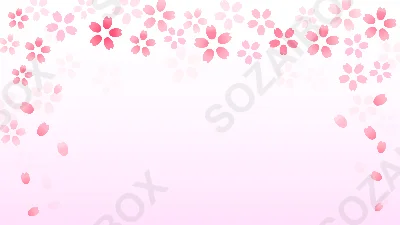 春を彩る桜の綺麗なフレーム背景　10