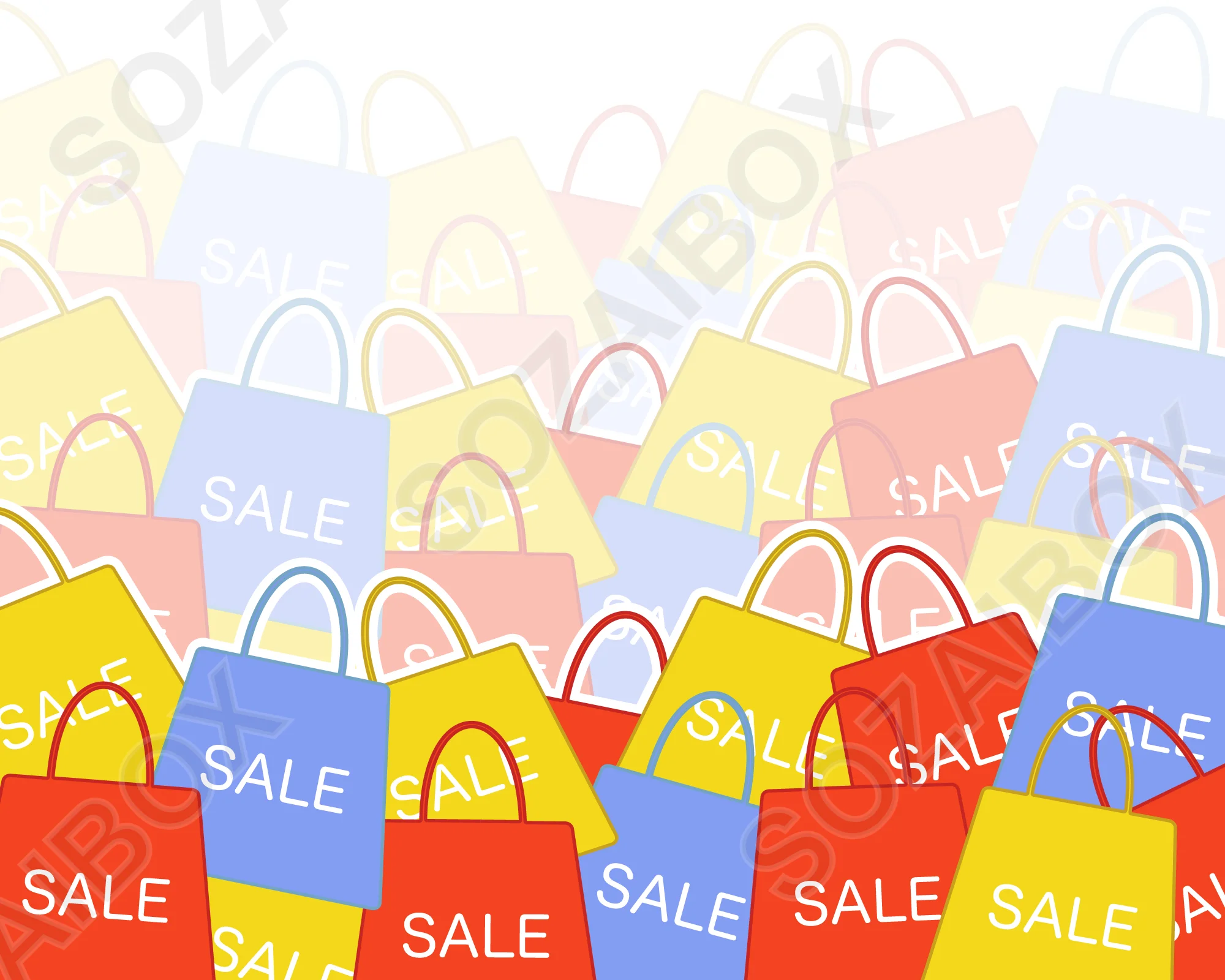 SALEショッピングバッグ背景素材|カラー1