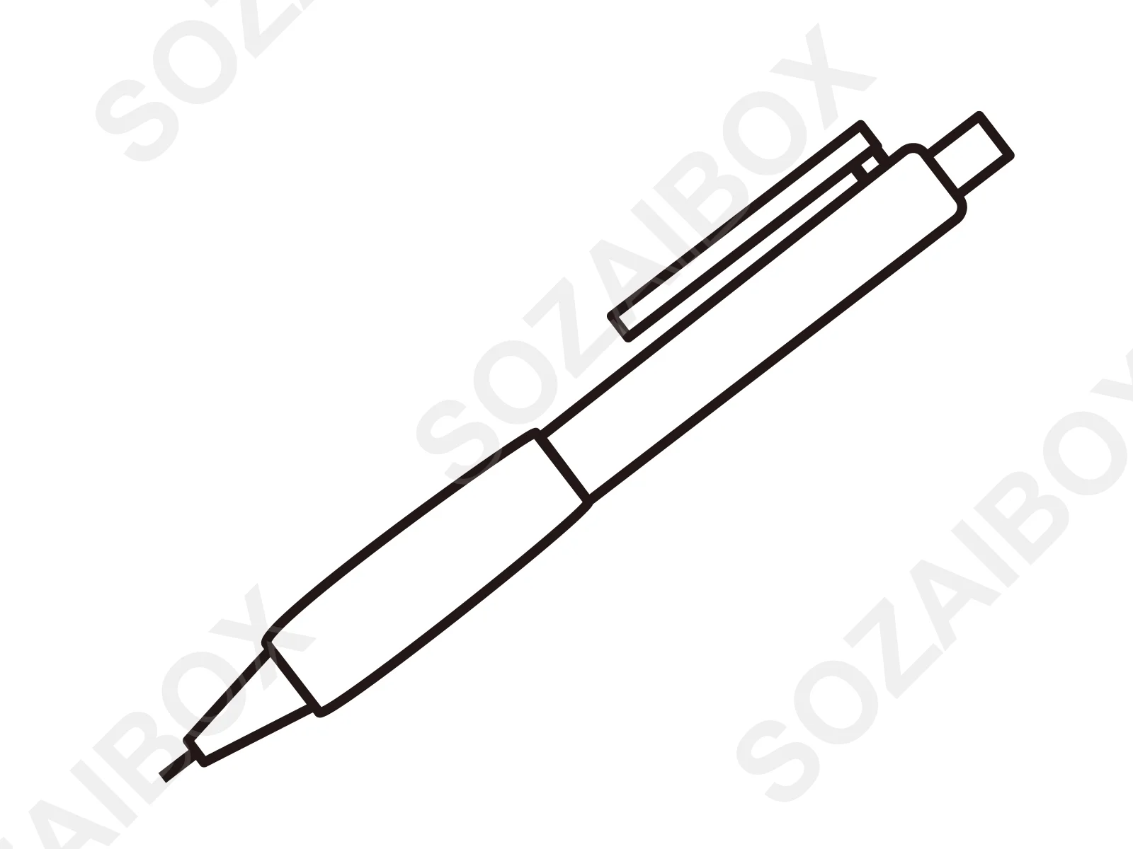 シンプルで使いやすいシャーペンのイラスト素材 線画